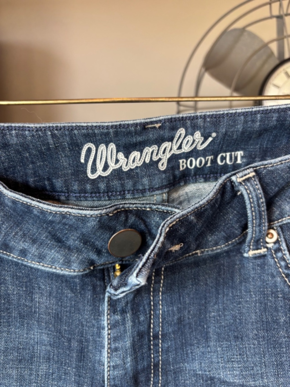 Wrangler Boot Cut Mid-Rise Stretch Denim Jeans 32 - Picture 3 of 6